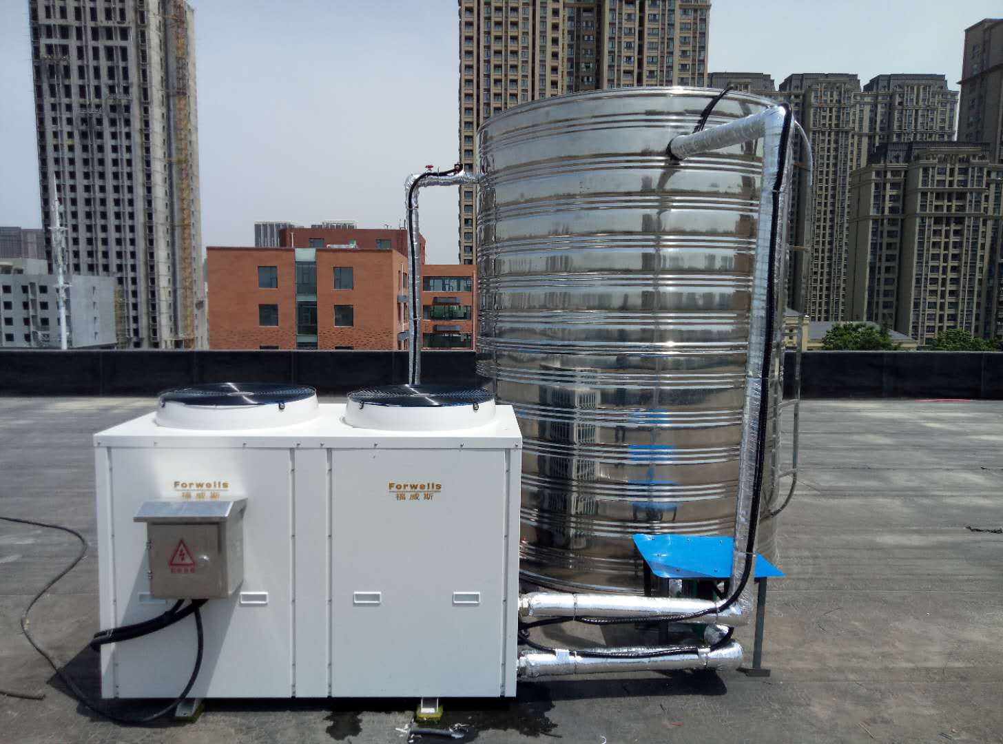 河南學(xué)校用空氣能熱水器，四季恒溫
